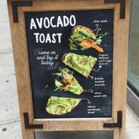 Sign in front at Le Pain Quotidien - Grand Central W in New York City