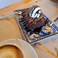 Brownie de chocolate at El Manglar in Oviedo