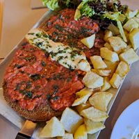 Increíble cachopo! at El Manglar in Oviedo