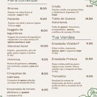 menu at El Manglar in Oviedo