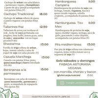 menu at El Manglar in Oviedo