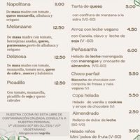 menu at El Manglar in Oviedo