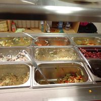 Balkan Buffet and Restaurant view of 9 kind of salads. at Buffet Balcan in Cahul