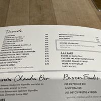Menu  at Le Pain Quotidien in Namur