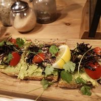 Avocado toast vegan seaweed at Le Pain Quotidien in Leuven