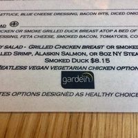 Gardein options at Grand Canyon Lodge Dining Room in North Rim