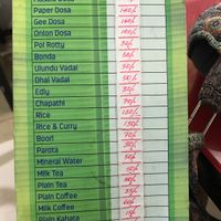 Wonderful prices at Shri Bhawan Dosa in Kandy