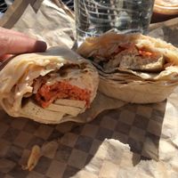 Thai wrap made vegan at Latitude 59 in Homer