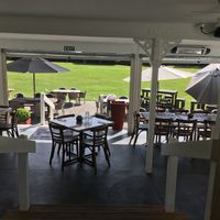 View from inside the cafe  at Prof's at Woodlands in Hamilton