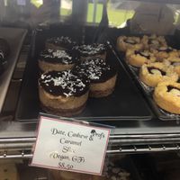 One of two vegan options in the cabinet  at Prof's at Woodlands in Hamilton