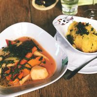 Veganes 4-Gänge-Menü at Strandhalle in Binz
