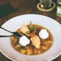 Veganes 4-Gänge-Menü at Strandhalle in Binz