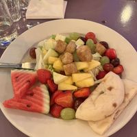 Fruit salad special with naan  at Lily's Maxim in Basel