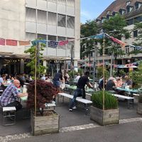 Photo I took of their outdoor eating area at Lily's Maxim in Basel