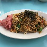Vegan Yaki Soba with ginger at Lily's Maxim in Basel