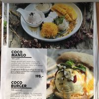 Menu at Coco Mango in Koh Chang