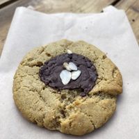 Vegan peanut butter chocolate cookie  at The Heart Cafe in Bragg Creek