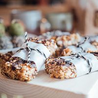 Chocolate oat bars at The Heart Cafe in Bragg Creek