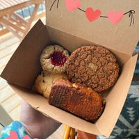 Grams jam, ginger molasses, chocolate chip tahini, pumpkin loaf  at The Heart Cafe in Bragg Creek