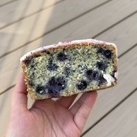 Lemon blueberry loaf   at The Heart Cafe in Bragg Creek