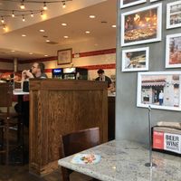 Inside the restaurant  at Firecrust in Vancouver