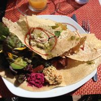 delicious vegan crepes, still dreaming of the tasty dips ❤  at Biocreperia RiscoCaido in Gran Canaria