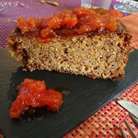 bizcochon de papaya at Biocreperia RiscoCaido in Gran Canaria