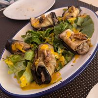 Aubergine rolls at Biocreperia RiscoCaido in Gran Canaria