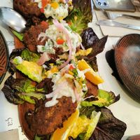 Pagoras de verduras con una salsa de Kumquats, una explosion de sabor at Biocreperia RiscoCaido in Gran Canaria