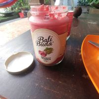 I consume a lot of Bali Buda stuff, but I just remembered to take a picture of this delicious beet hummus 😁💗 at Bali Buda in Ubud