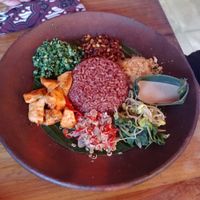 vegan nasi campur at Bali Buda in Ubud