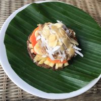 Raw tropical cake  at Bali Buda in Ubud