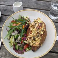 Baked sweet potato with fennel coleslaw at The Ceilidh Place in Ullapool