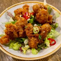 Sesame & cauliflower wings with soy, chilli and ginger glaze £ 9.5 at The Ceilidh Place in Ullapool