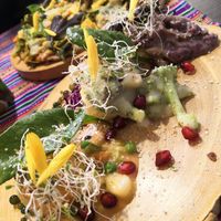 Causa 3 ways at Vida Vegan Bistro in Cusco