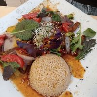 Salteado criollo at Vida Vegan Bistro in Cusco