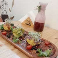 Causa rellena at Vida Vegan Bistro in Cusco