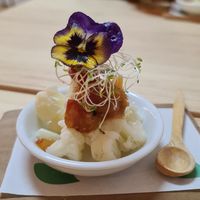 Little free appetizer at Vida Vegan Bistro in Cusco