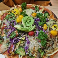 Vegetable Pizza at Vida Vegan Bistro in Cusco