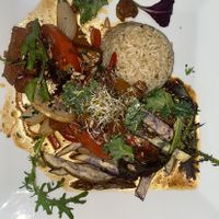 Seitan dish- pretty nice  at Vida Vegan Bistro in Cusco