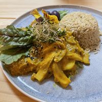 Vegan mushroom chili   at Vida Vegan Bistro in Cusco