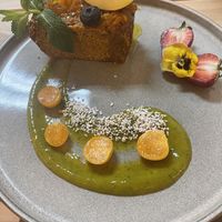 Vegan carrot cakee  at Vida Vegan Bistro in Cusco