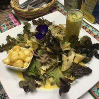 mushroom ceviche. so good at Vida Vegan Bistro in Cusco