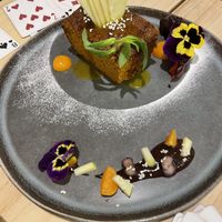 Carrot cake  at Vida Vegan Bistro in Cusco