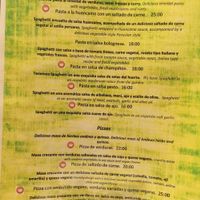 menu at Vida Vegan Bistro in Cusco