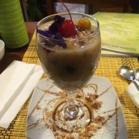 Arroz con leche (dessert) at Vida Vegan Bistro in Cusco
