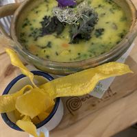 Sopa de quinoa   at Vida Vegan Bistro in Cusco