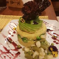 avocado, corn, and green beans  (forgot the name of the dish but it was good as hell) at Vida Vegan Bistro in Cusco