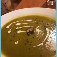 pumpkin soup at Vida Vegan Bistro in Cusco