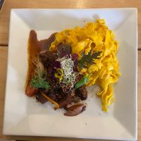 Pasta a la huancaina  at Vida Vegan Bistro in Cusco